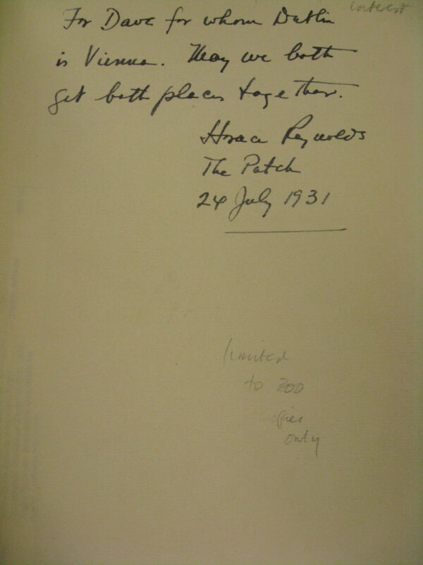 A Providence Episode in the Irish Literary Renaissance by Horace Reynolds