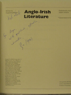 Anglo-Irish Literature by Augustine Martin