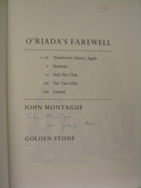 O'Riada's Farewell by John Montague