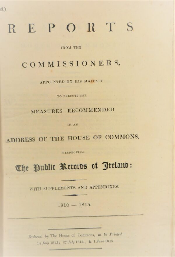 The Public Records Of Ireland (1810-1825) by Public Records Office