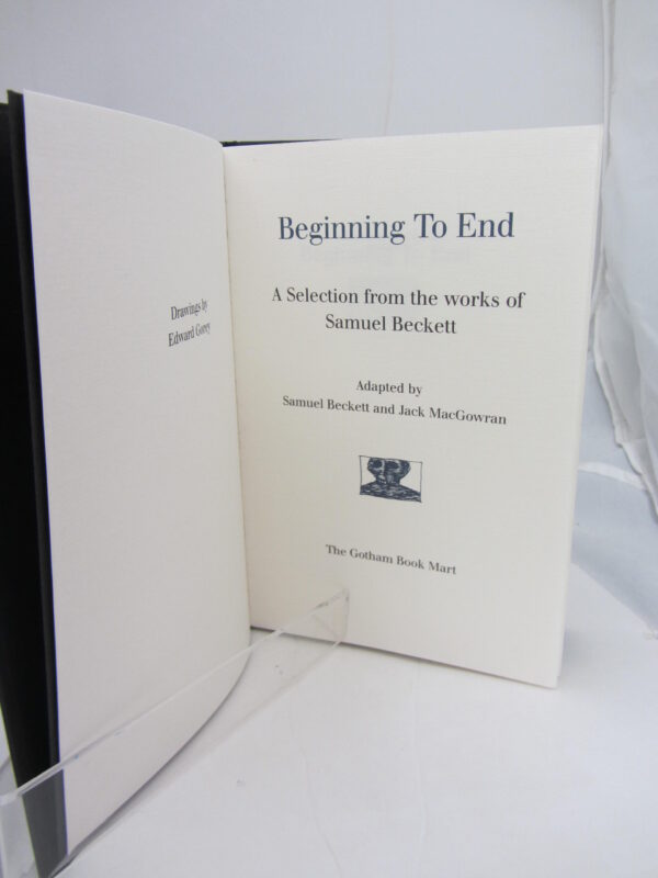 Beginning to End. Limited Signed Edition (1988) by Samuel Beckett