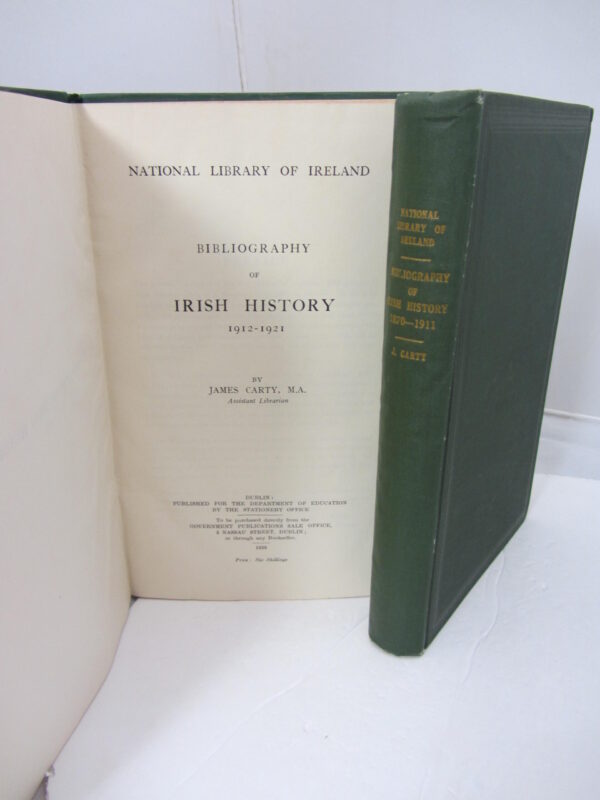 Bibliography of Irish History 1870 -1921. Two Volumes by James Cartry