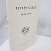 Ecclesiastes. Phoenix Pamphlet Poets No. 9. Published October 1970 by Derek Mahon
