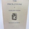 The Price of Stone and Earlier Poems.  Signed. by Richard Murhpy