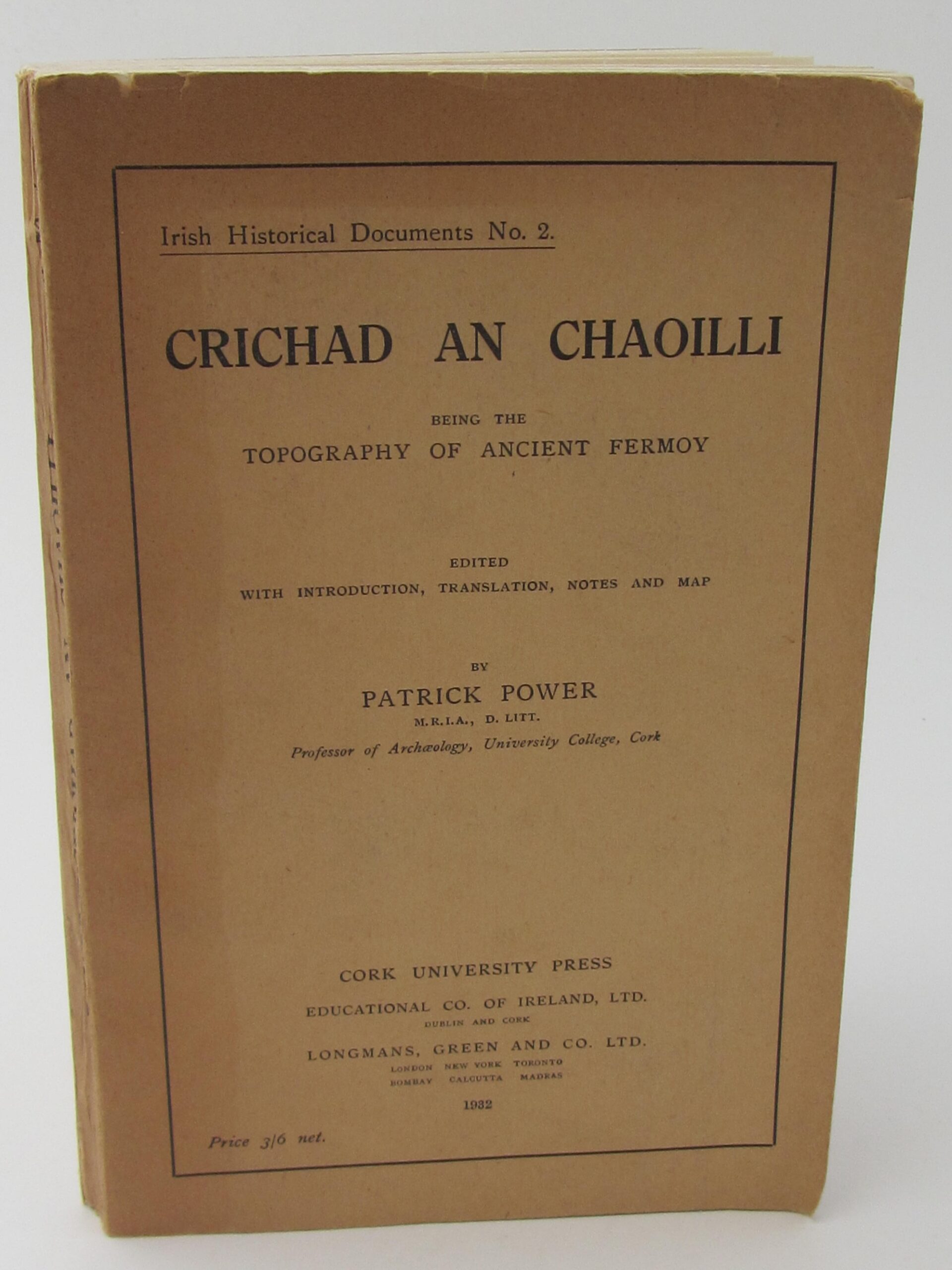 Crichad an Chaoilli: Being the Topography of Ancient Fermoy (1932) by Patrick Power