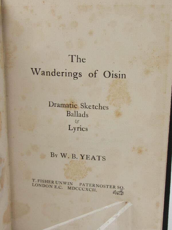 The Wanderings of Oisin. Second Edition (1892) by W.B. Yeats