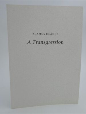 A Transgression. Inscribed Copy (1991) by Seamus Heaney