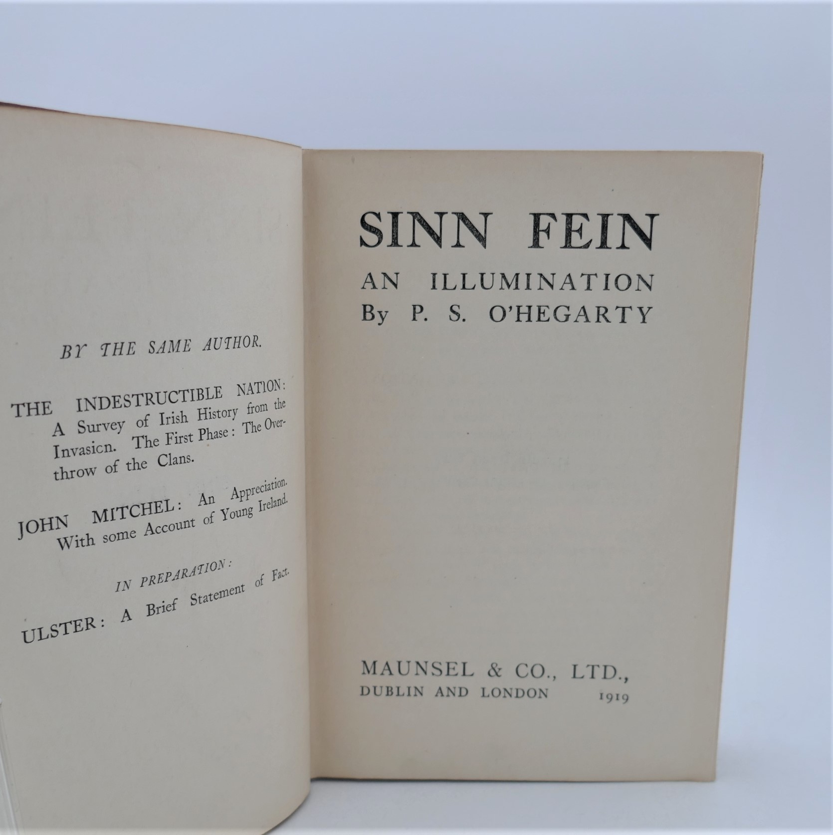 Sinn Fein. An Illumination (1919) - Ulysses Rare Books