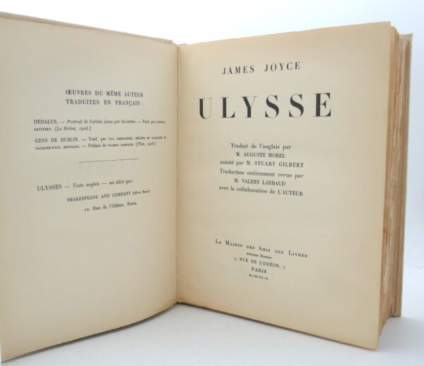 Ulysse. First French Translated Edition of Ulysses (1929) - Ulysses ...