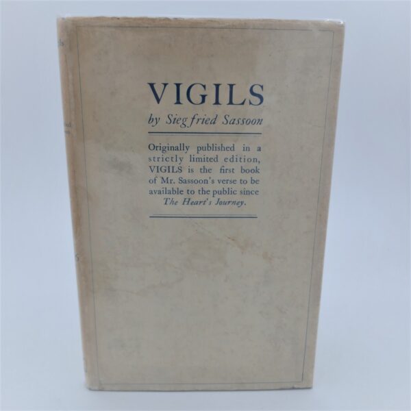 Vigils. With Autographed Letter from the Author (1935)