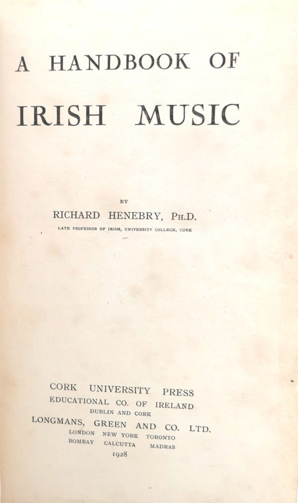 A Handbook of Irish Music (1928)