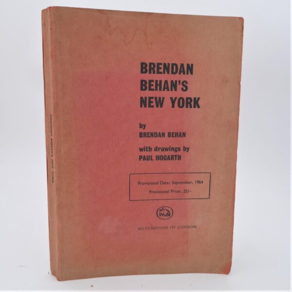 Brendan Behan's New York. Proof Copy (1964)