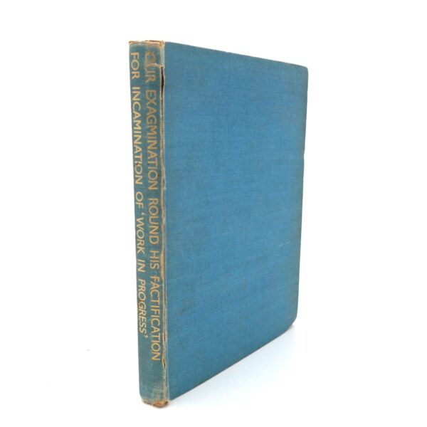 Our Exagmination Round his Factification for Incamination of Work in Progress (1929)