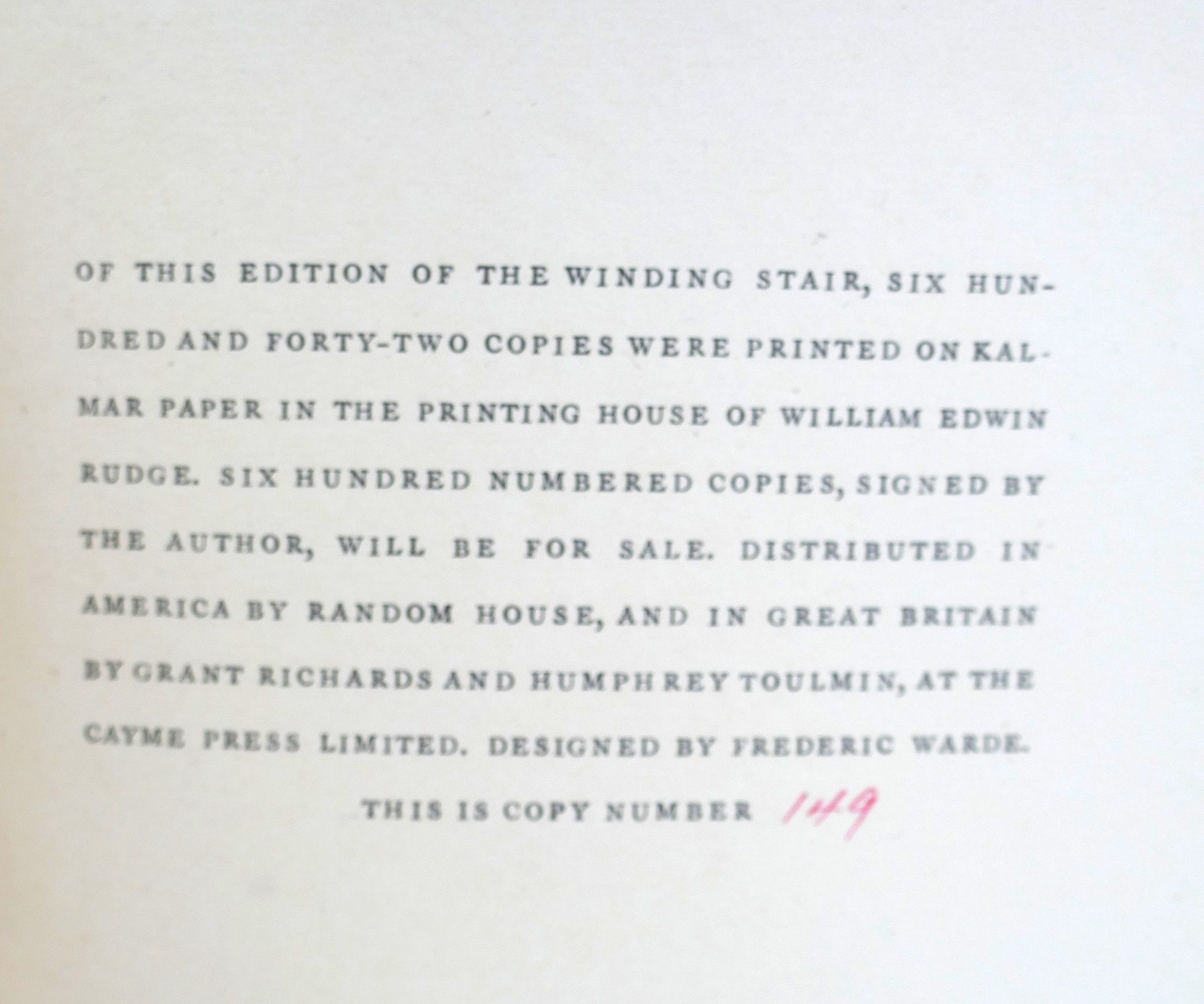 The Winding Stair. Limited Signed Edition (1929) - Image 6