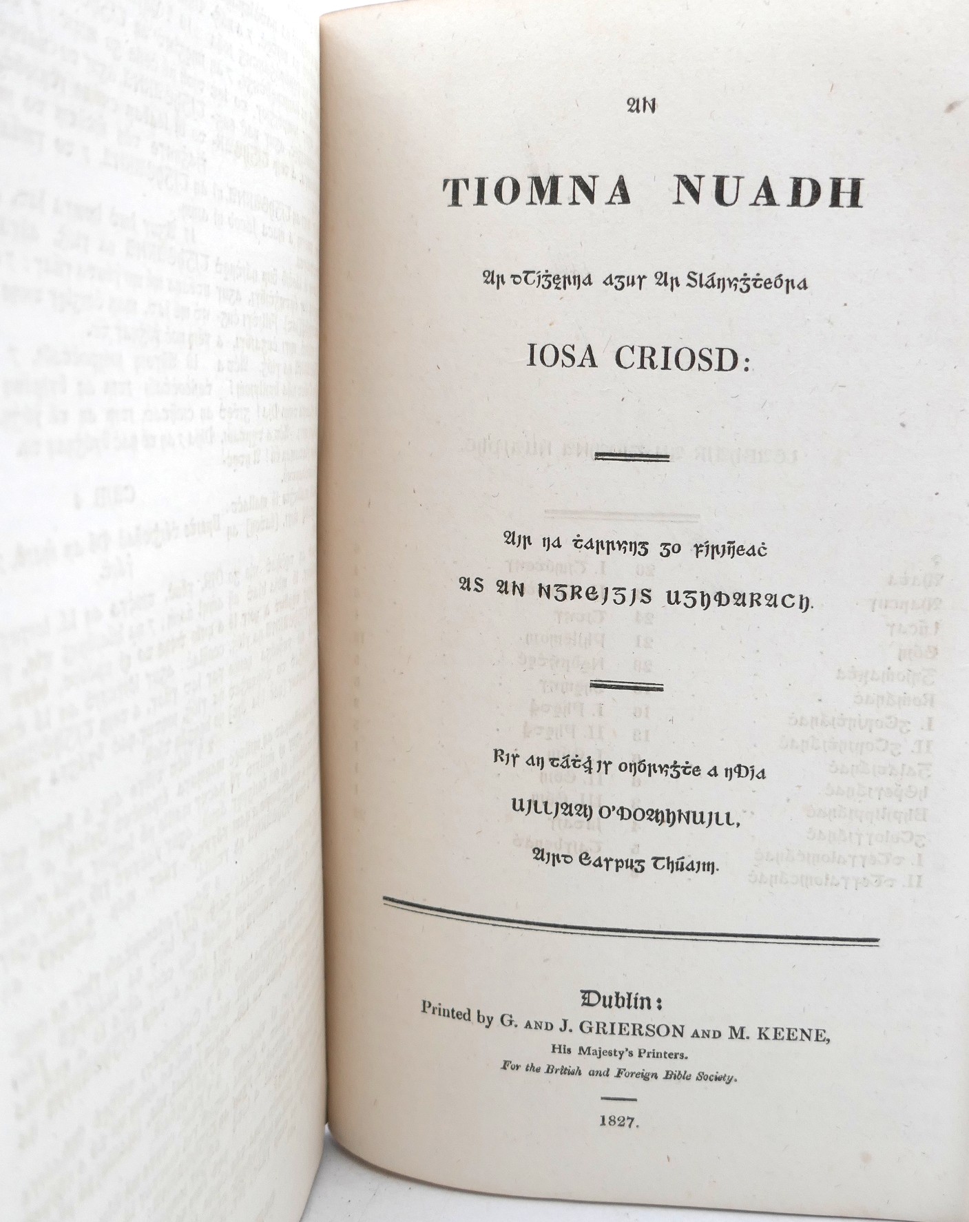 Leabhuir an tSean Tiomna; An Tiomna Nuadh (1827) - Image 4