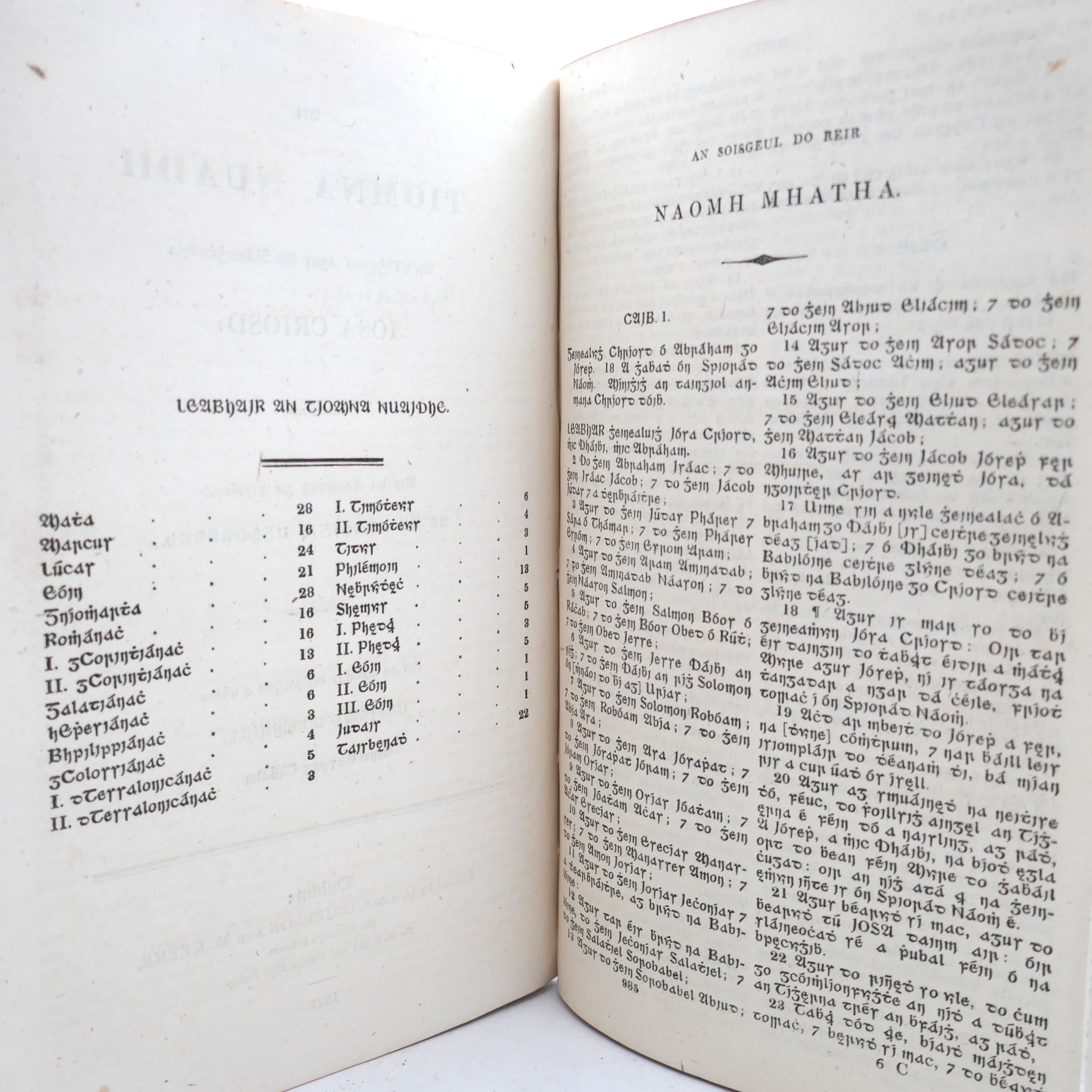 Leabhuir an tSean Tiomna; An Tiomna Nuadh (1827) - Image 5