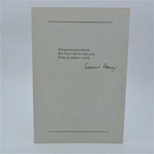 Dangerous Pavements. Heaney Family Christmas Cards for 1987