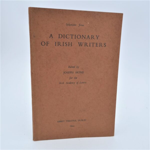 Selections from A Dictionary of Irish Writers (1944)