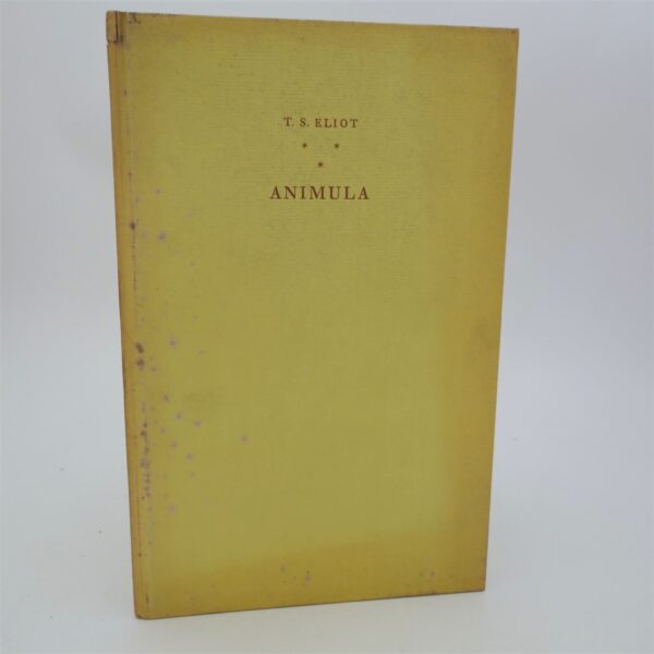 Animula. Limited Signed Edition (1929)