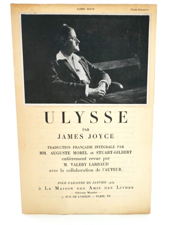Original Prospectus for the First French Edition of 'Ulysses' (1929)