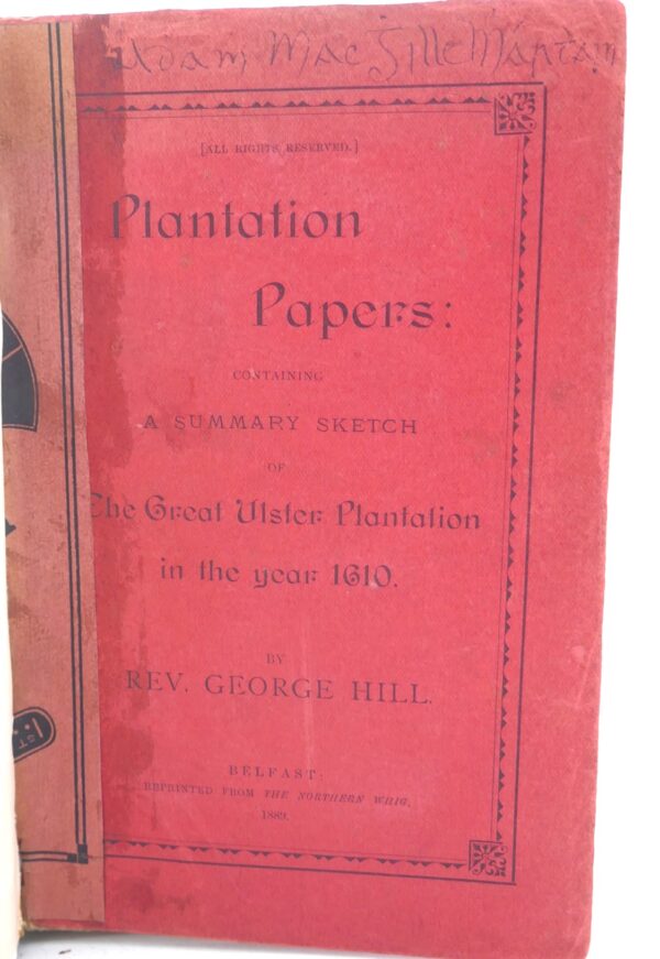 Plantation Papers (1889)