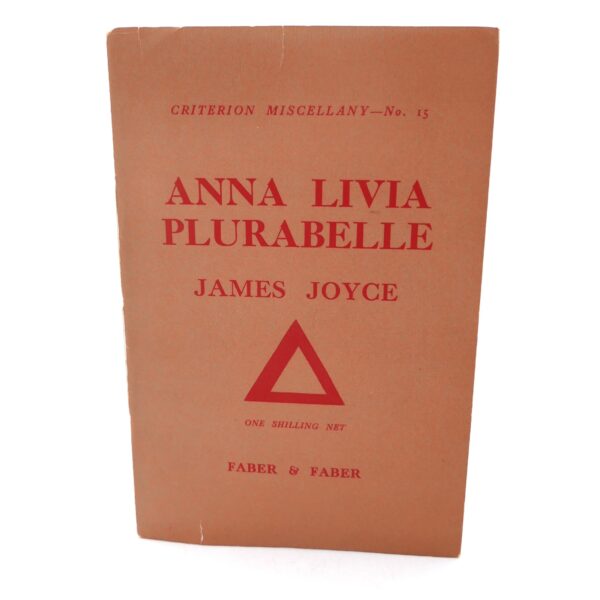 Anna Livia Plurabelle. First Edition in Wrappers (1930)