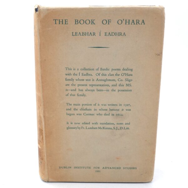 The Book of O'Hara. Leabhar i Eadhra (1951)
