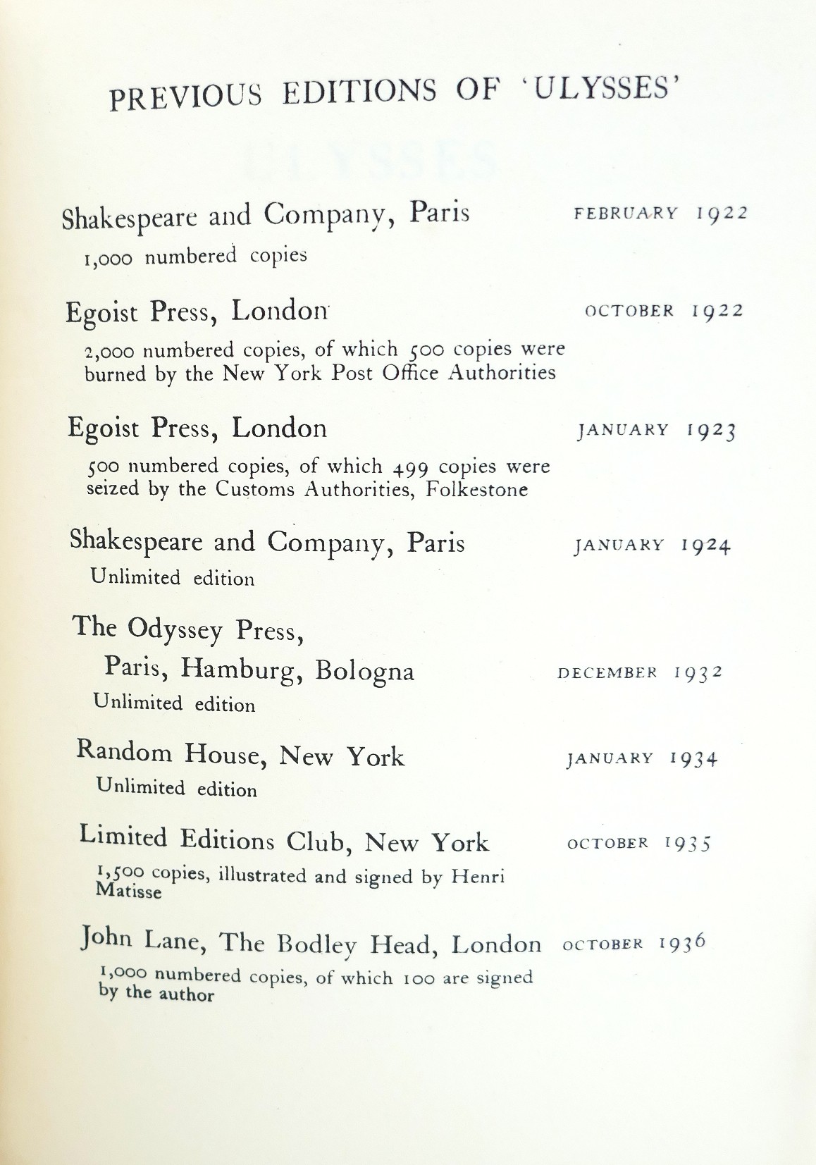 Ulysses. First UK Edition (1937) - Image 3