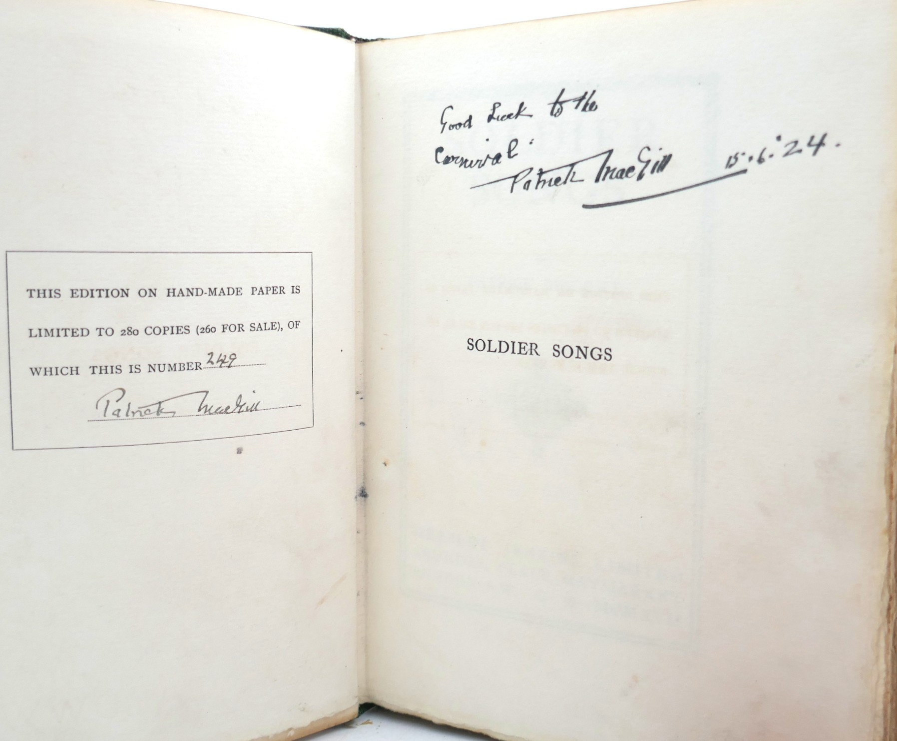 Soldier Songs. Limited Signed Edition (1917) - Image 5