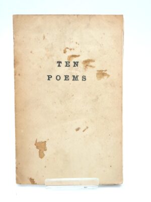 Ten Poems. Signed by the author (1941)