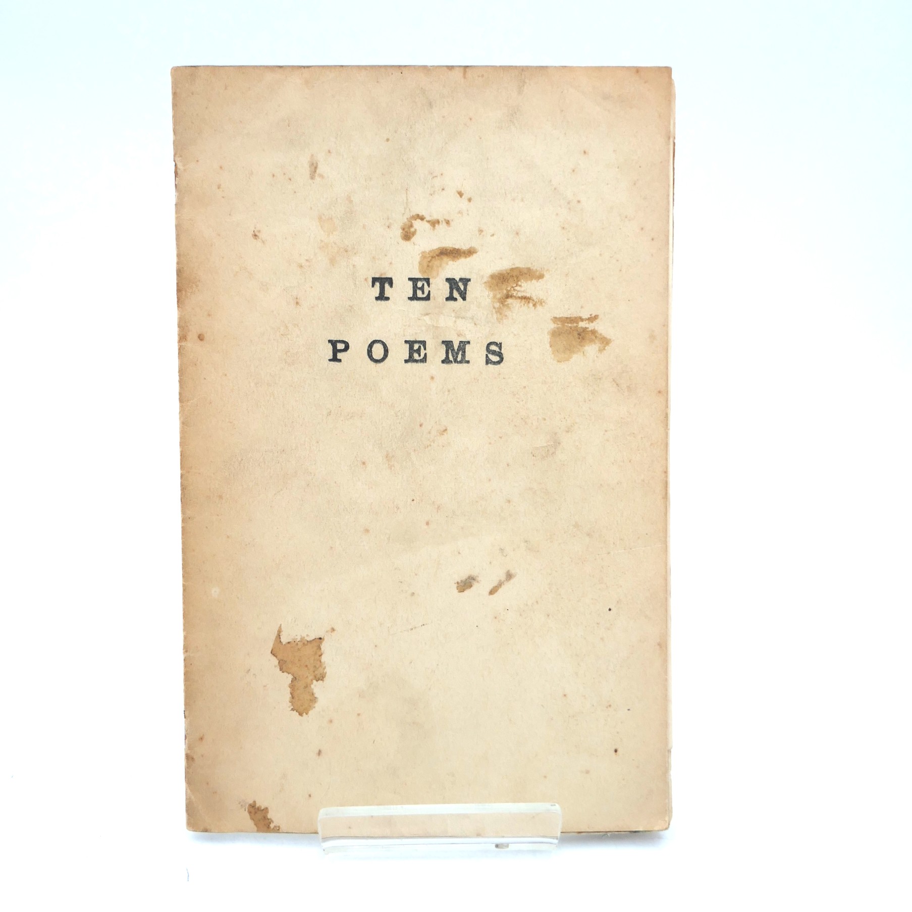 Ten Poems. Signed by the author (1941)