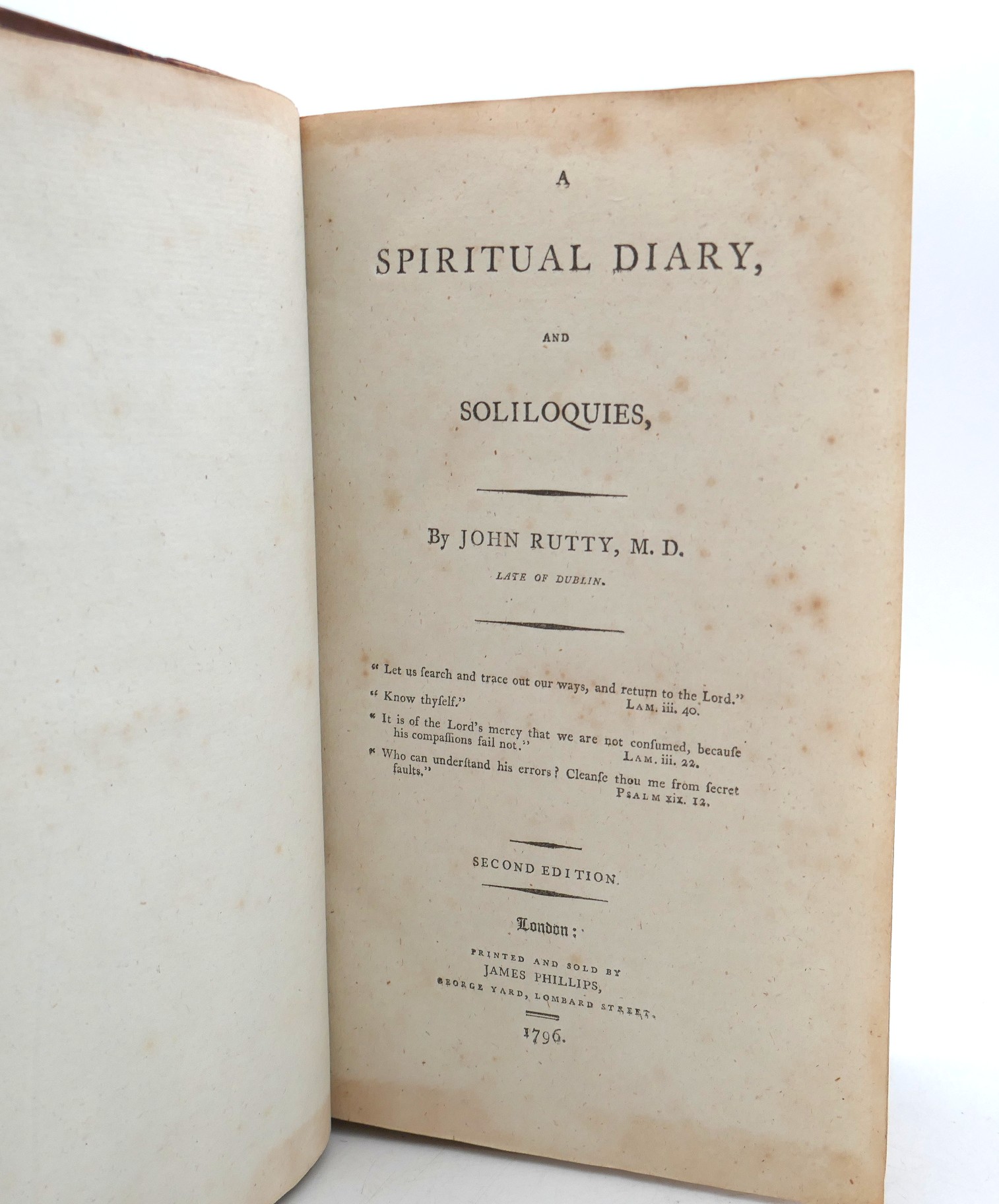 A Spiritual Diary and Soliloquies (1798) - Image 2