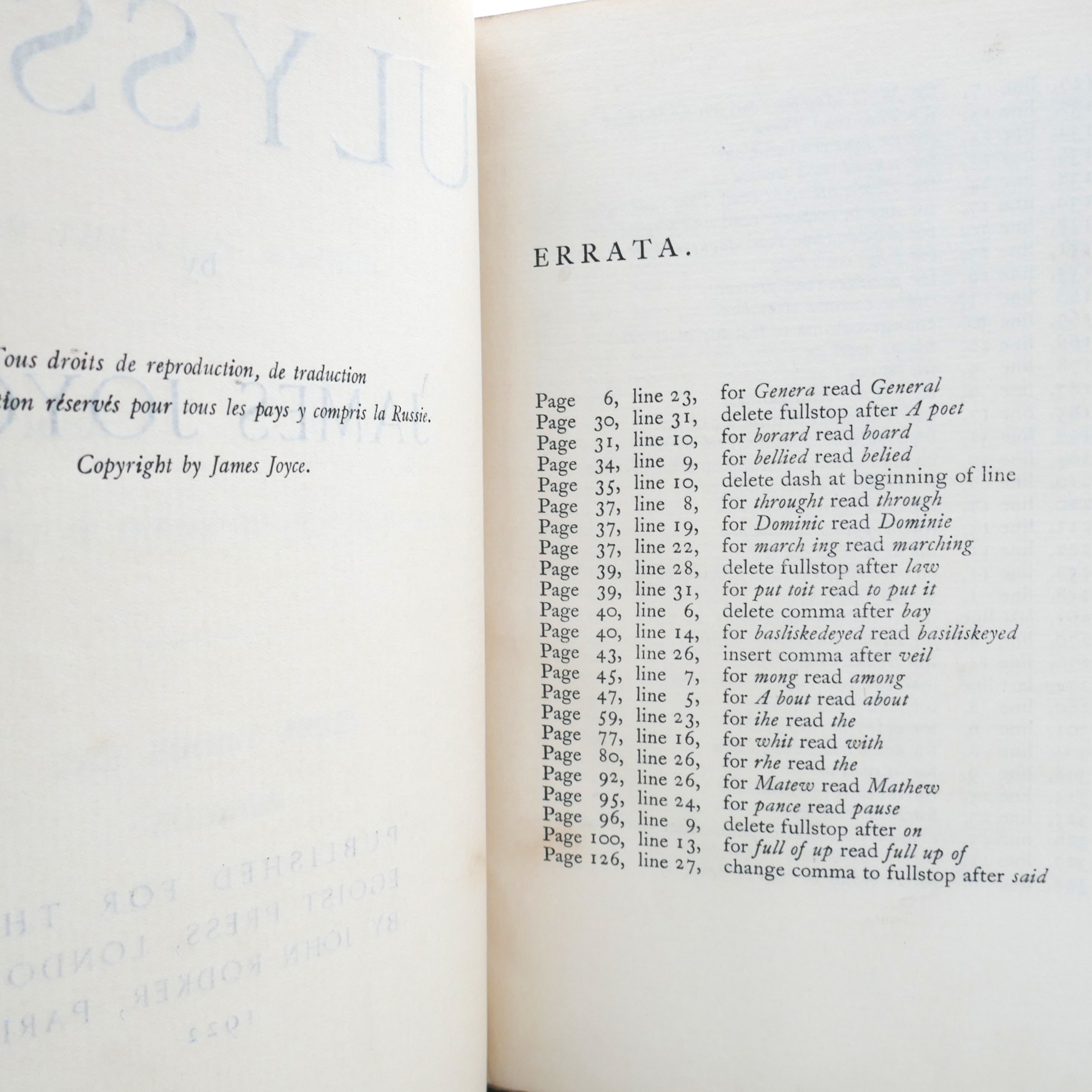 Ulysses. Second Edition. Paris (1922) - Image 5
