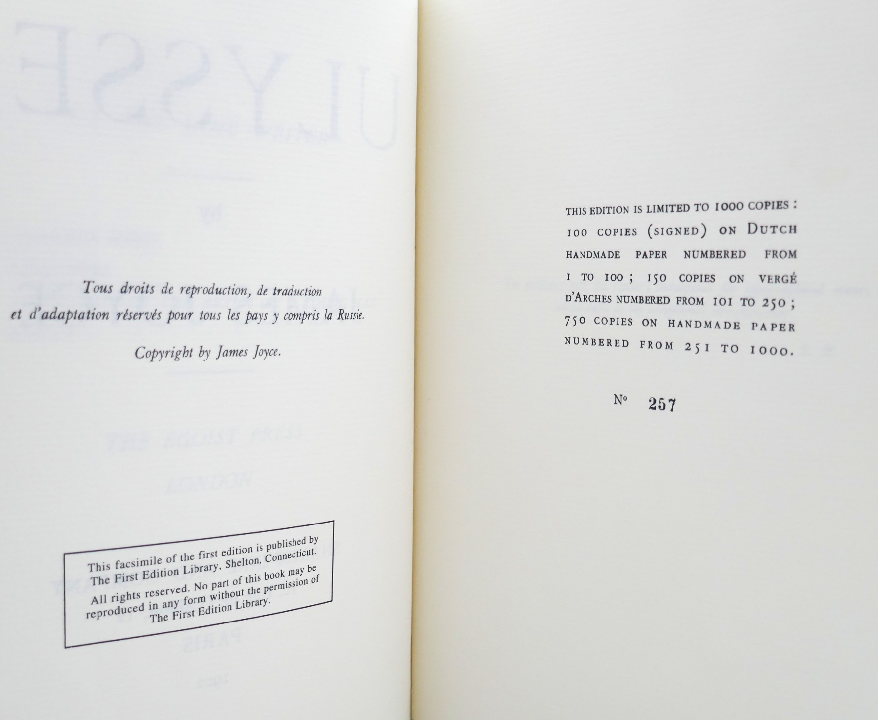 Ulysses. The First Edition Library (1983) - Image 4