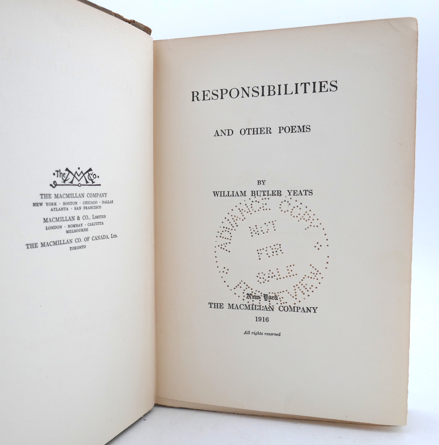 Responsibilities and Other Poems. First American Edition (1916) - Image 2