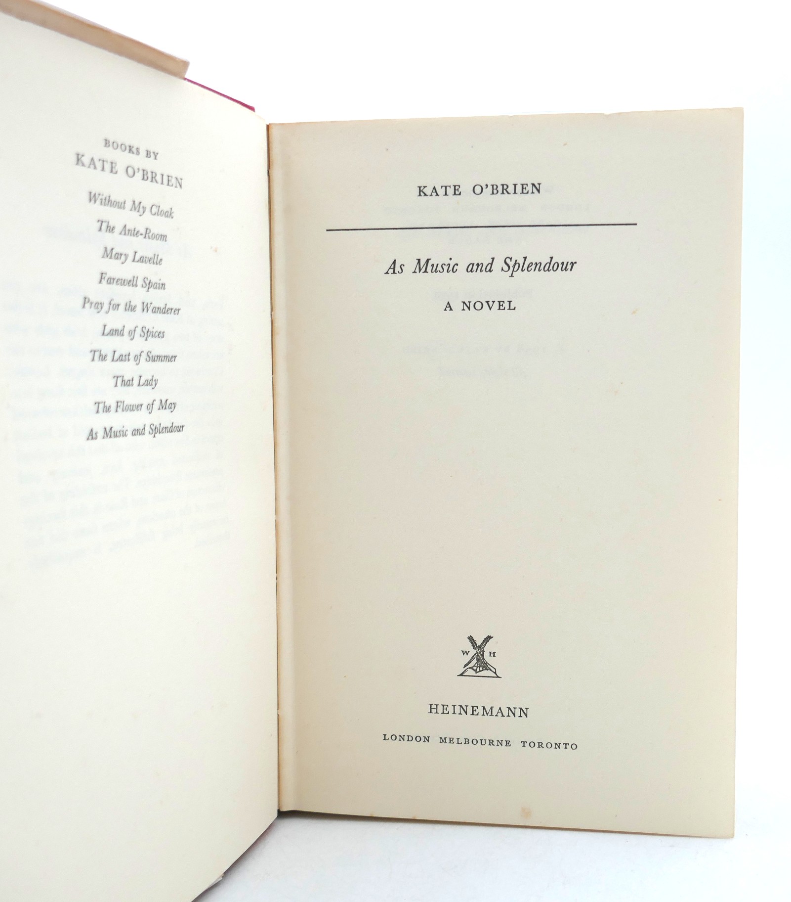 As Music and Splendour. A Novel (1958) - Image 4