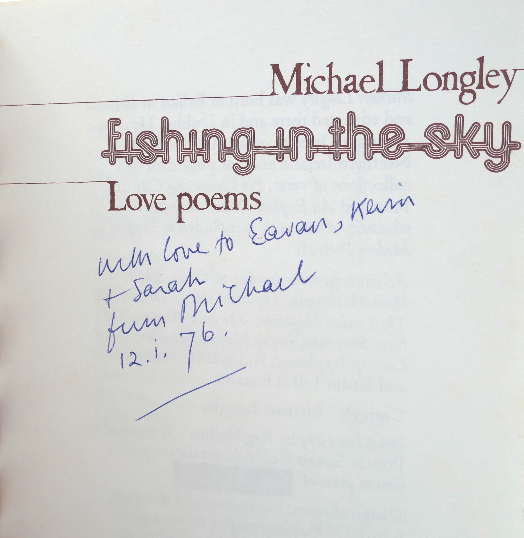 Fishing in the Sky: Love Poems (1975) - Image 3