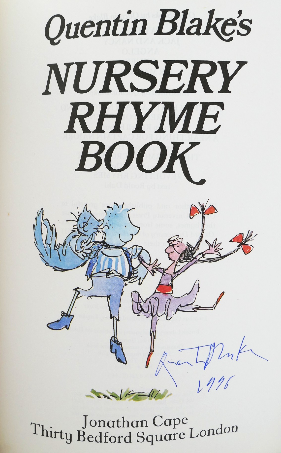 Quentin Blake's Nursery Rhyme Book. Signed Copy (1983) - Image 2